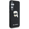Karl Lagerfeld Leather Monogram Pin Logo Karl Head - Etui Samsung Galaxy S25 (czarny) (KLHCS25SPGKLKIPK)