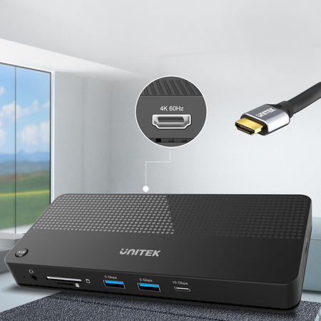Unitek Przełącznik KVM 4K Hub USB 11 portów (D1077A)
