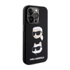 Karl Lagerfeld Silicone Karl & Choupette Heads - Etui iPhone 15 Pro (czarny) (KLHCP15LSDHKCNK)