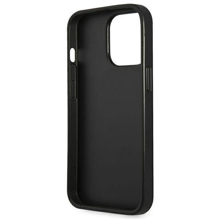 Guess Saffiano Triangle Logo Case – Etui iPhone 13 Pro (srebrny) (GUHCP13LPSATLG)