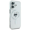 Karl Lagerfeld IML Metal Choupette Head MagSafe - Etui iPhone 16 (biały) (KLHMP16SHLSCHH)