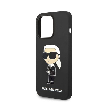 Karl Lagerfeld Silicone NFT Ikonik - Etui iPhone 14 Pro (czarny) (KLHCP14LSNIKBCK)