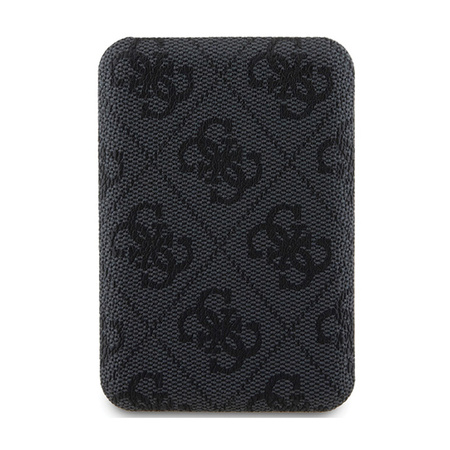 Guess 4G Leather Metal Logo MagSafe - Power Bank indukcyjny 5000 mAh 15W MagSafe (czarny) (GUPB5FP4EMGK)