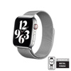 Crong Milano Steel - Pasek ze stali nierdzewnej do Apple Watch 44/45/46/49 mm (srebrny) (CRG-44MST-SLV)