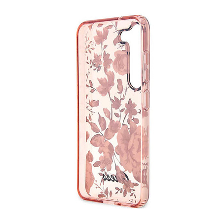 Guess Flower Collection - Etui Samsung Galaxy S23+ (różowy) (GUHCS23MHCFWSP)