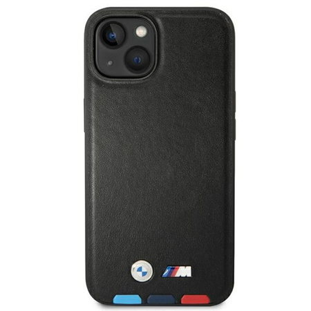 BMW Leather Hot Stamp Tricolor – Etui iPhone 14 Plus (Czarny) (BMHCP14M22PTDK)