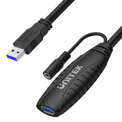 Unitek Wzmacniacz sygnału, przedłużacz USB 3.1 15m - czarny (Y-3003C)