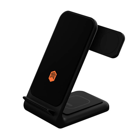 STM ChargeTree Swing – Ładowarka bezprzewodowa 3w1 do iPhone, AirPods i Apple Watch (czarny) (STM-931-323Z-02)