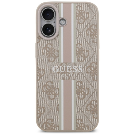Guess 4G Printed Stripes MagSafe - Etui iPhone 17 (różowy) (GUHMP17SP4RPSP)