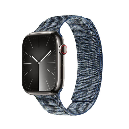 Crong Melange - Pasek magnetyczny do Apple Watch 44/45/46/49 mm (niebieski melanż) (CRG-44MEL-BLU)