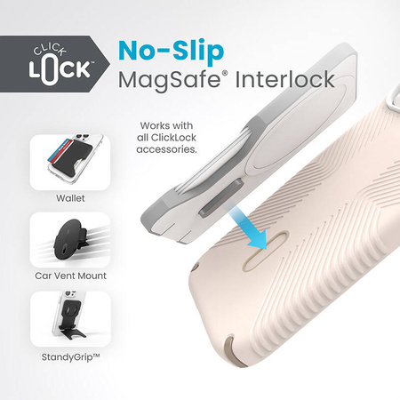 Speck Presidio2 Grip ClickLock & MagSafe - Etui iPhone 16e / iPhone 15 / iPhone 14 / iPhone 13 (Bleached Bone / Heirloom Gold / Hazel Brown) (150439-3214)