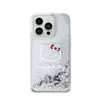 Hello Kitty Liquid Glitter Charms Kitty Head - Etui iPhone 14 Pro (srebrny) (HKHCP14LLIKHET)