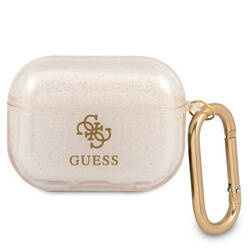 Guess Colored Glitter - Etui Airpods Pro (złoty) (GUAPUCG4GD)