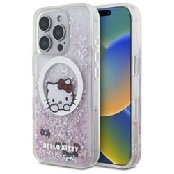 Hello Kitty Liquid Glitter Sweet Kitty Bows MagSafe - Etui iPhone 16 Pro Max (biały) (HKHMP16XLSWKH)