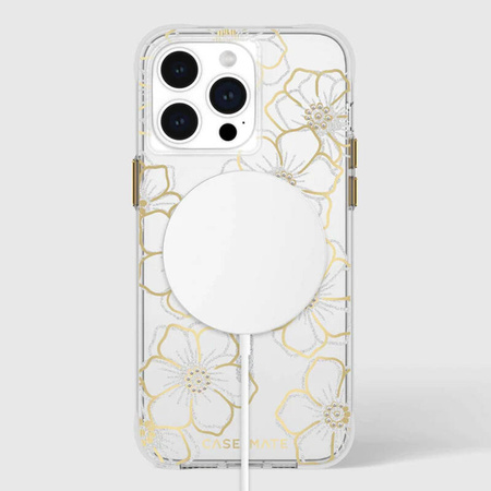 Case-Mate Floral Gems MagSafe - Etui iPhone 15 Pro Max (Gold) (CM051604)