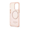 Guess Gold Outline Translucent MagSafe - Etui iPhone 13 Pro (różowy) (GUHMP13LHTCMP)
