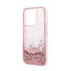 Karl Lagerfeld Liquid Glitter Big Logo Case - Etui iPhone 14 Pro (różowy) (KLHCP14LLBKLCP)