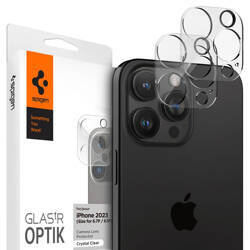 Spigen Optik.TR Camera Protector - Szkło ochronne na obiektyw do iPhone 15 Pro / 15 Pro Max / iPhone 14 Pro / 14 Pro Max (2 szt) (Przezroczysty) (AGL05761)