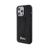 Guess Sequin Script Metal - Etui iPhone 15 Pro Max (czarny) (GUHCP15XPSFDGSK)