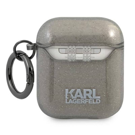 Karl Lagerfeld Choupette Head Glitter - Etui Airpods (czarny) (KLA2UCHGK)