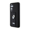 Karl Lagerfeld Gripstand Saffiano Karl & Choupette Pins - Etui Samsung Galaxy S24+ (czarny) (KLHCS24MGSAKCPK)