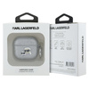 Karl Lagerfeld Monogram Karl & Choupette Head - Etui AirPods 4 (srebrny) (KLA4PGKCPS)