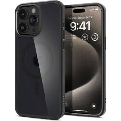Spigen Ultra Hybrid Mag MagSafe - Etui do iPhone 15 Pro (Frost Black) (ACS06720)