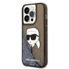 Karl Lagerfeld Liquid Glitter NFT Karl's Head - Etui iPhone 14 Pro (czarny) (KLHCP14LLNKHCK)