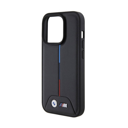 BMW Quilted Tricolor - Etui iPhone 15 Pro (czarny) (BMHCP15L22PVTK)