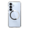 Speck Presidio Perfect-Clear Magnet - Etui Samsung Galaxy S25 / S24 MagSafe (Clear / Chrome Finish / Serene Silver) (150873-3199)