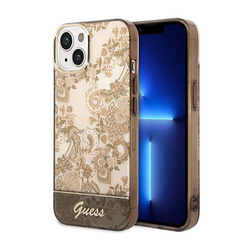 Guess Porcelain Collection - Etui iPhone 14 Plus (ochre) (GUHCP14MHGPLHC)