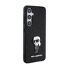 Karl Lagerfeld Fixed Glitter Ikonik Logo Metal Pin - Etui Samsung Galaxy S24 (czarny) (KLHCS24SGKNPSK)
