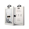 Karl Lagerfeld Liquid Glitter NFT Karl's Head - Etui iPhone 14 Plus (srebrny) (KLHCP14MLNKHCH)