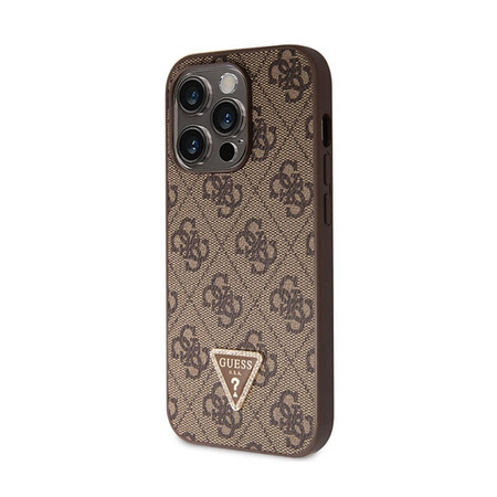 Guess Crossbody 4G Metal Logo - Etui iPhone 14 Pro (brązowy) (GUHCP14LP4TDSCPW)