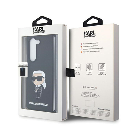 Karl Lagerfeld Silicone Ikonik - Etui Samsung Z Fold 5 (czarny) (KLHCZFD5SNIKBCK)