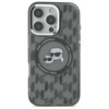 Karl Lagerfeld IML Monogram Karl & Choupette Head MagSafe - Etui iPhone 16 Pro (czarny) (KLHMP16LHMCKMHK)
