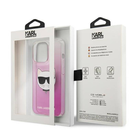 Karl Lagerfeld Choupette Head - Etui iPhone 13 Pro Max (różowy) (KLHCP13XCTRP)