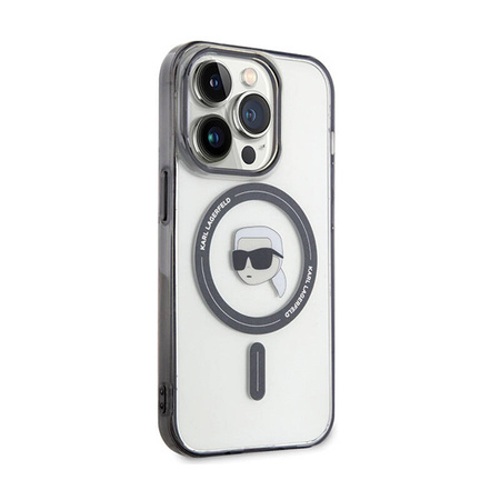 Karl Lagerfeld IML Karl Head MagSafe - Etui iPhone 15 Pro Max (przezroczysty) (KLHMP15XHKHNOTK)