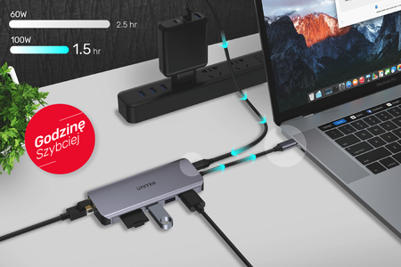 Unitek Hub USB-C 3xUSB 3.1 PD HDMI SD VGA RJ45 (D1026B)