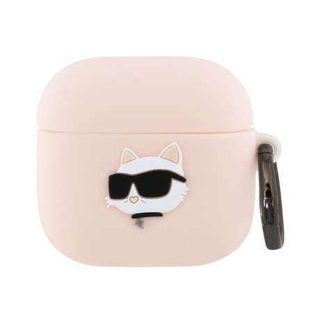 Karl Lagerfeld Silicone Choupette Head 3D - Etui AirPods 4 (różowy) (KLA4RUNCHP)