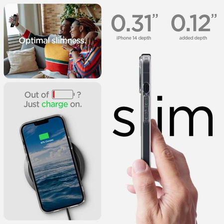 Spigen Ultra Hybrid Mag MagSafe - Etui do iPhone 14 (Biały) (ACS05048)