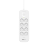 Belkin Listwa antyprzepięciowa 900 J, 8 gniazd Schuko, USB-C PD 18W, USB-A, biała (SRB003VF2M-V2)