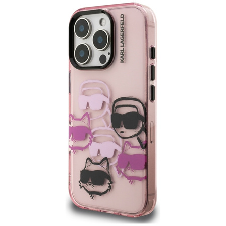 Karl Lagerfeld IML Multi K&C Head Pattern - Etui iPhone 16 Pro Max (różowy) (KLHCP16XHMCHKCP)
