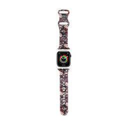 Hello Kitty Silicone Tags Graffiti - Pasek do Apple Watch 38/40/41 mm (różowy) (HKAWMSDGPTP)