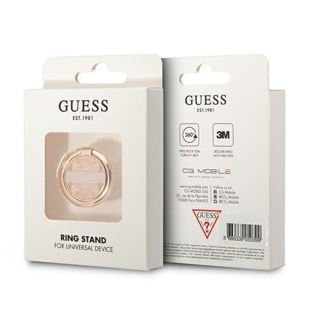 Guess Ring Stand Paisley - Magnetyczny uchwyt na palec do telefonu (Gold) (GURSHHFLG)