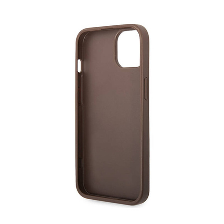 Guess 4G Big Metal Logo - Etui iPhone 15 / 14 / 13 (brązowy) (GUHCP15S4GMGBR)