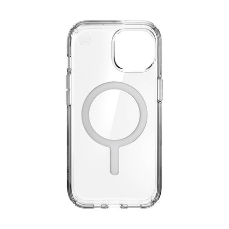 Speck Presidio Perfect-Clear MagSafe - Etui iPhone 16e / iPhone 15 / iPhone 14 / iPhone 13 (Clear / Chrome Finish / Serene Silver) (150553-3240)