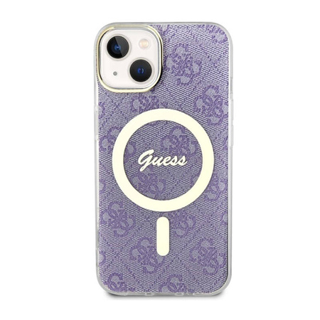 Guess 4G MagSafe - Etui iPhone 14 Plus (Purpurowy) (GUHMP14MH4STU)