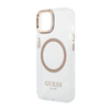 Guess Metal Outline Magsafe - Etui iPhone 14 Plus (przezroczysty / złoty) (GUHMP14MHTRMD)