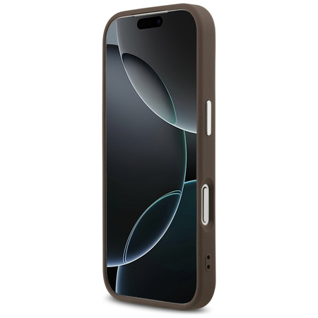 Guess 4G Triangle Logo MagSafe - Etui iPhone 17 Pro (brązowy) (GUHMP17LP4TSRCMW)